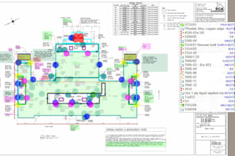 provide cost estimation and material take off for roofing and parapet wall