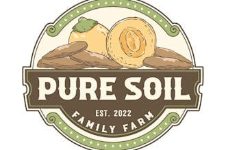 design a retro vintage agriculture or family farm logo
