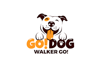 design clean high definition dog walker logo