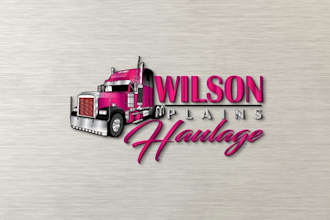 design a professional 3d logo for your lawn care or trucking business