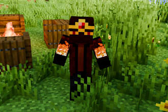 create a custom minecraft skin based on your idea or description