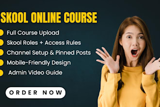 setup skool course modules community builder course design online course podia