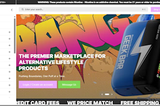 design a fully optimized hemp canabis marijuanna  cbd shopify store