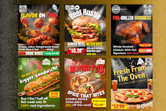 design food poster and instagram ads