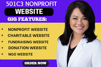 nonprofit website, charity website, 501c3 website, donation website, ngo website