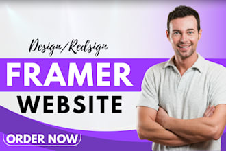 design a professional framer website or framer landing page, framer developer