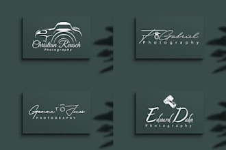 design a luxury signature logo watermark for photography