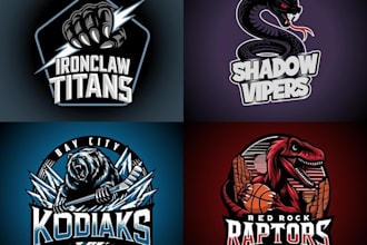 design a custom mascot logo for your sports or esports team