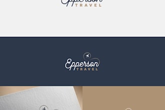 do premium minimalist logo for your travel or hotel brand