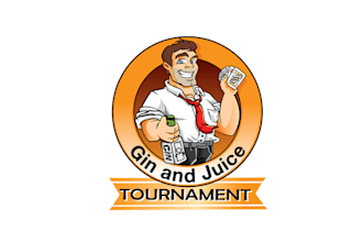 design poker or gin and juice tournament logo