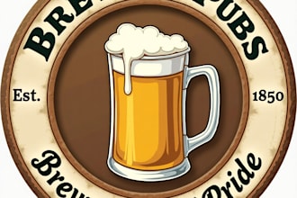 design high quality vintage brewery pub beer logo with express delivery