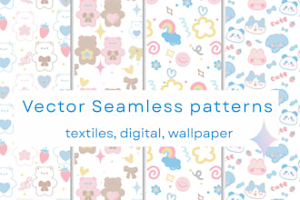 create seamless pattern for fabrics or wallpaper prints