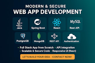 develop java spring boot and react full stack application