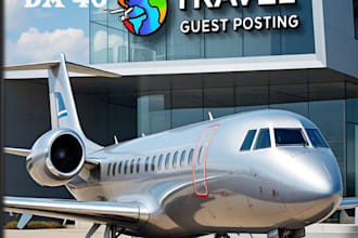 build travel backlinks via travel guest post, link insertion on high da website