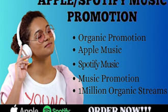 viral organic music promotion on spotify, apple music, amazon and itunes
