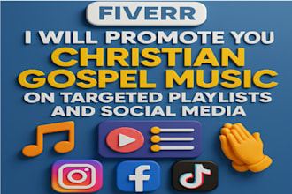 promote your christian gospel music on laylists and social media