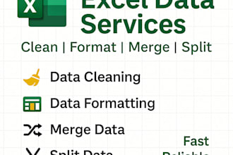 do clean,format,merge,spilit excel data