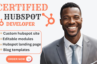 develop editable hubspot cms website or landing page, blog template and modules