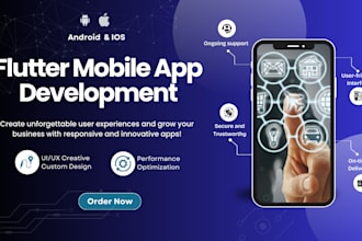 design and develop android and ios mobile application on flutter