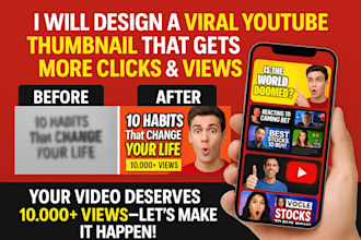 design a viral youtube thumbnail that gets more clicks and views