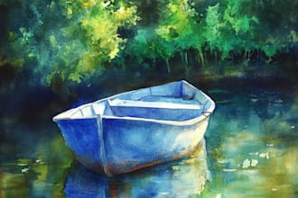 paint impressionism watercolor landscape painting