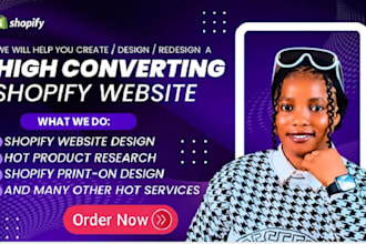 build newly shopify store, redesign shopify dropshipping store, shopify store