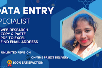 data entry , web research , find email address