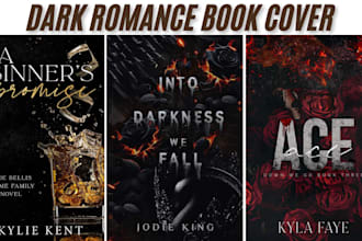 illustrate dark romance book cover, erotica, horror, fantasy, mafia book cover