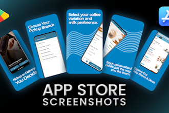 design app screenshots for ios and android