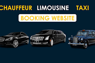 design chauffeur website limousine website taxi booking website with reservation