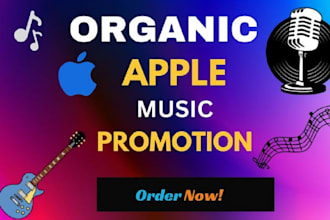 do professional apple promotion for music track