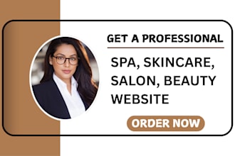 design a stunning spa salon or beauty website with booking system