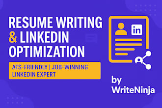 write a professional resume and optimize your linkedin profile