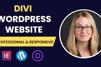 create divi wordpress website design using divi builder, divi theme