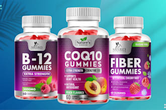 design a premium supplement label for your health brand