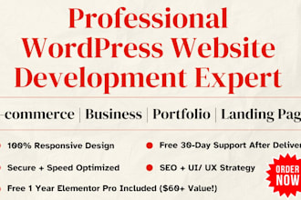design a responsive wordpress website with elementor pro