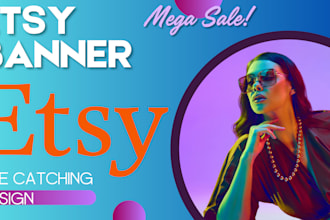 design attractive etsy shop banner and logo to boost your sales