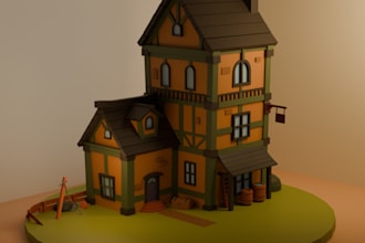 make simple low poly 3d