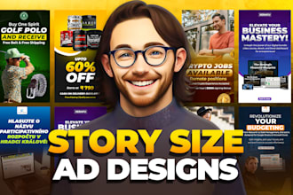 design facebook story ad creative, instagram story post, social media story