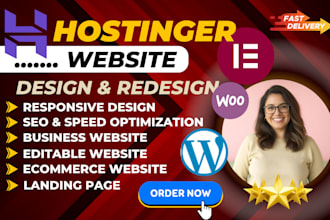 build seo optimized hostinger wordpress wix website design hostinger redesign