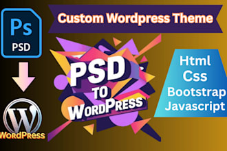 convert psd to wordpress with custom theme