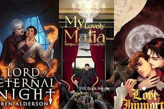 design nsfw mafia dark fiction romance fantasy book novel cover character art