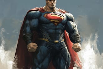 do comic book art, comic book illustration for you