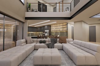 do 3d interior design for restaurant, office, and house