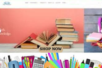 design stationary shopify education materials store school equipment website
