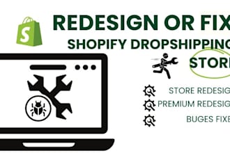 redesign or fix your shopify dropshipping store for higher conversion