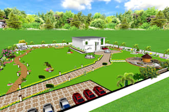 design home garden,pool,patio, villa landscape