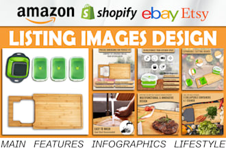 design amazon pictures, shopify ebay etsy product listing images, photo editng
