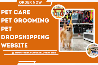design highly profitable pet supplies pet grooming pet dropshipping website