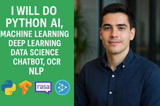 do python ai, machine learning, deep learning, data science, chatbot, ocr, nlp